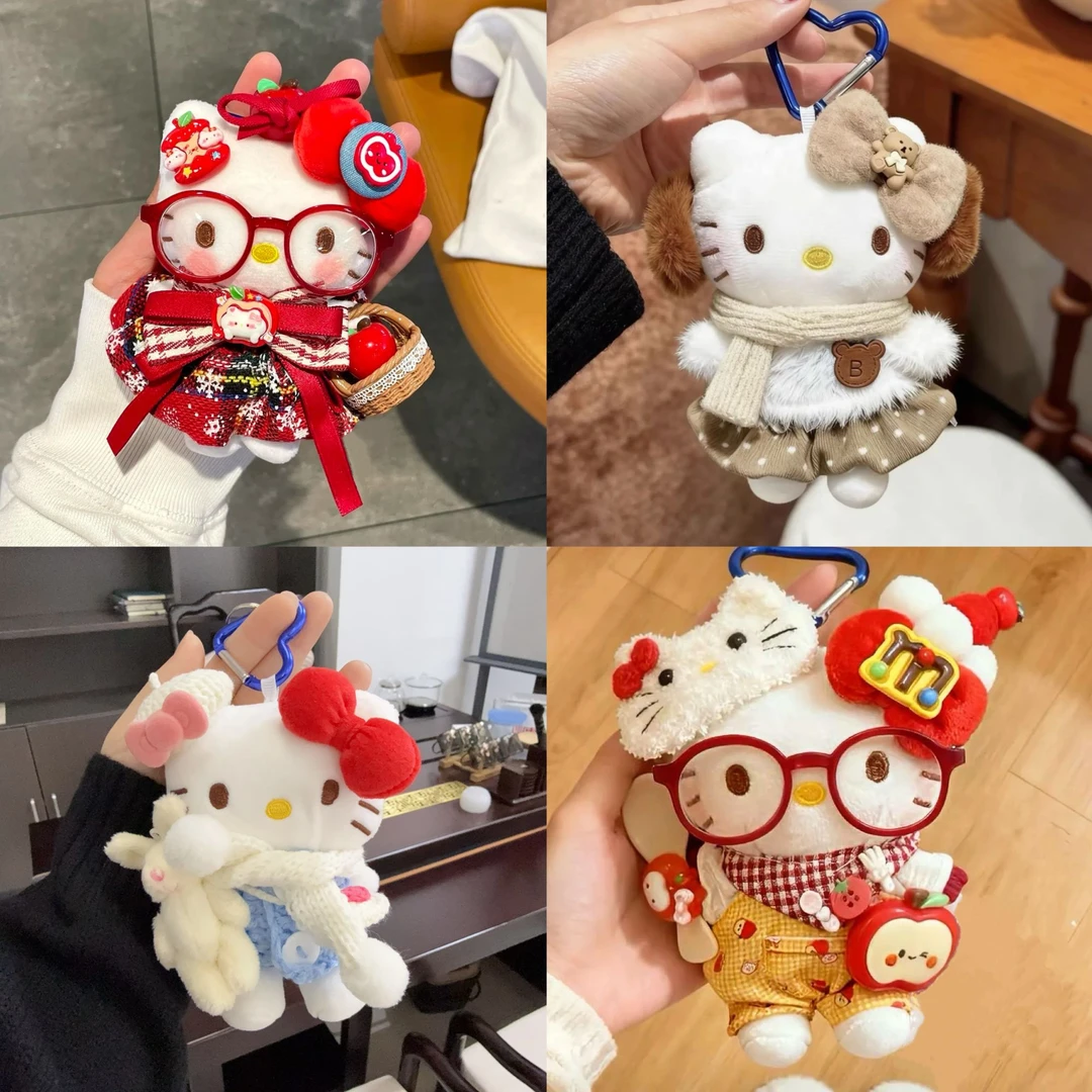 【单个集合】凯蒂猫包包毛绒挂件2025新款手工车挂钥匙
