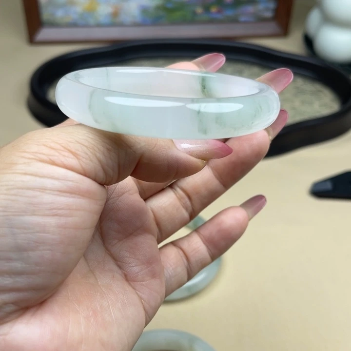 石英质玉（金丝玉）合金手镯