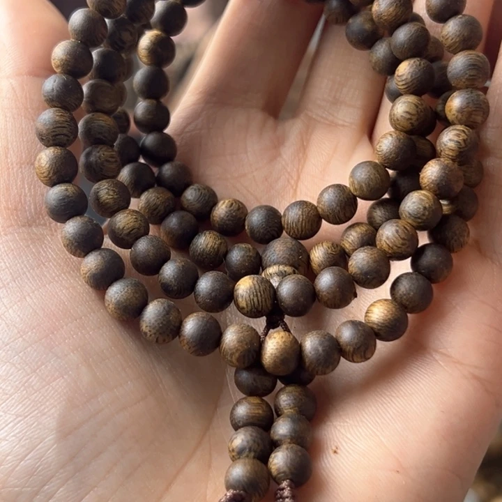 沉香手串可****S奇楠沉香圆珠手串多圈