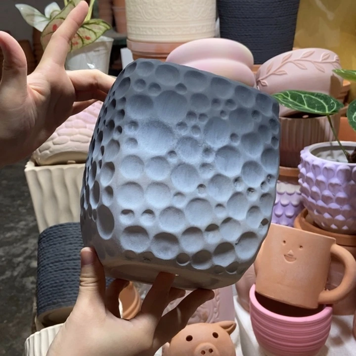 15×16暗夜星空盆 粗陶1个