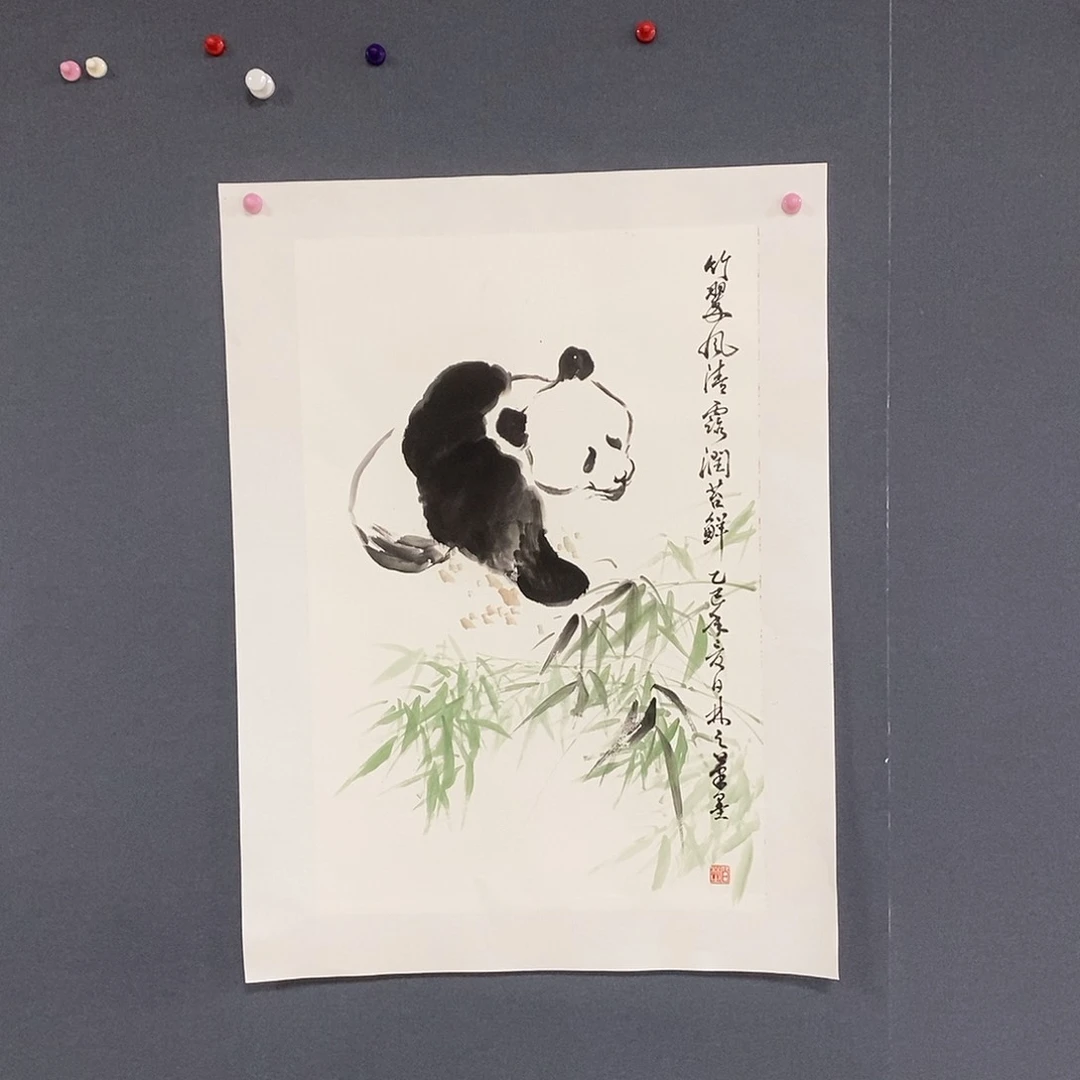国画45/68白林之手绘拖心