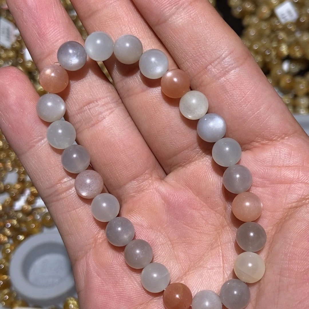 水晶手链未镶嵌彩月光8m