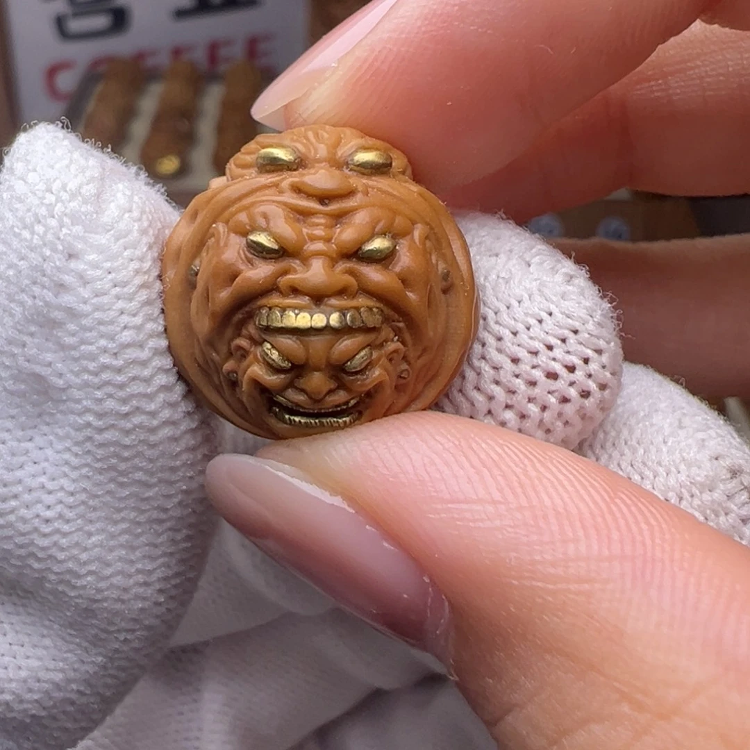 把件猴头核桃镶嵌款套娃全品有正常封口线