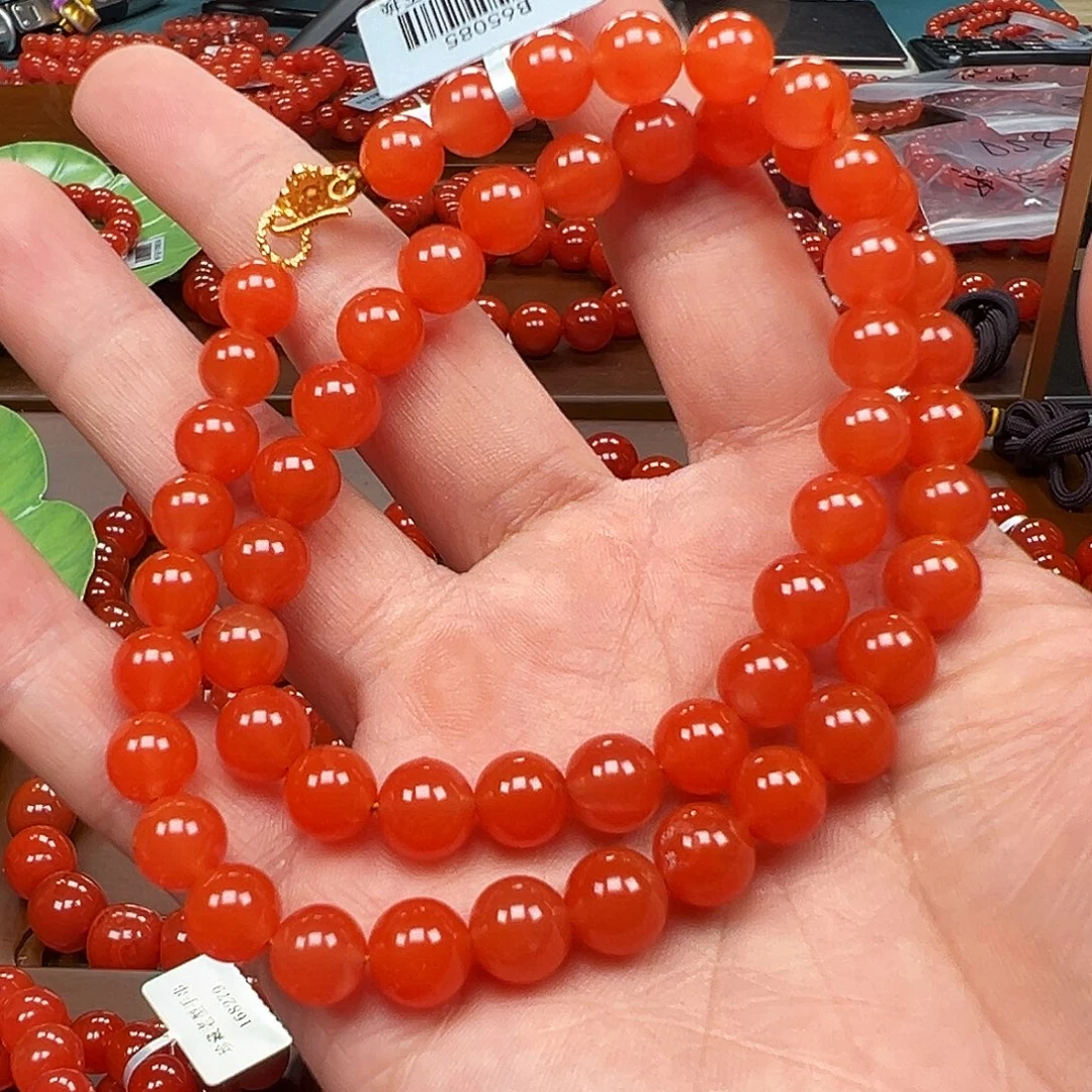 南红玛瑙未镶嵌手链