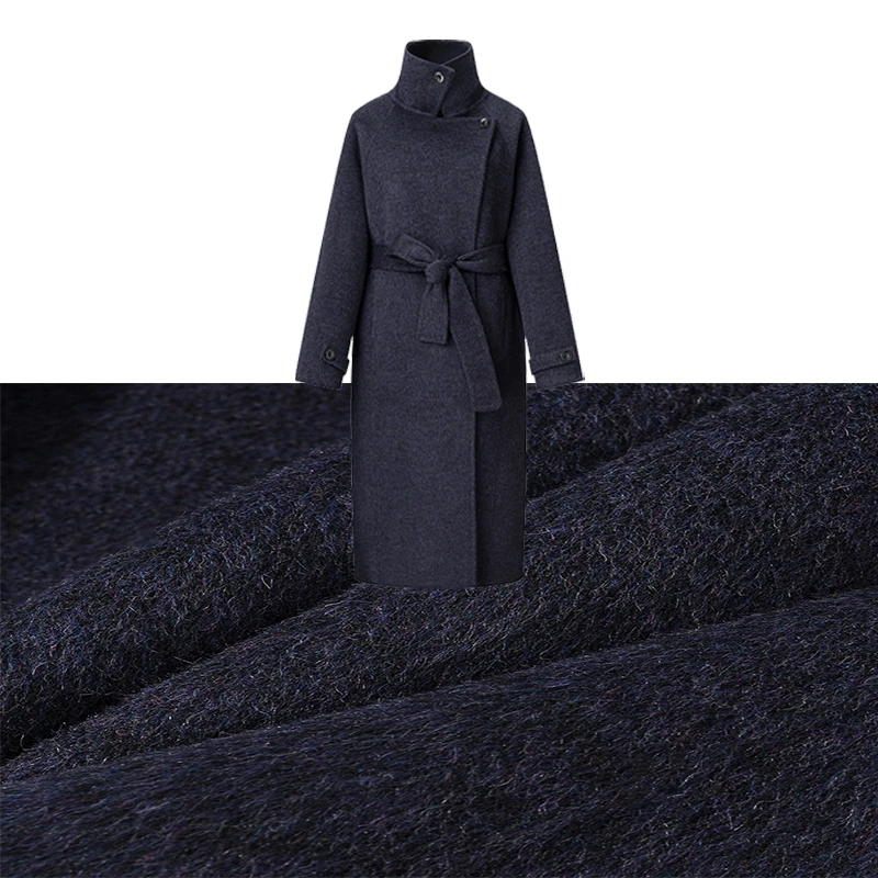 H 立领秋冬休闲简约长款时尚通勤呢大衣毛呢外套