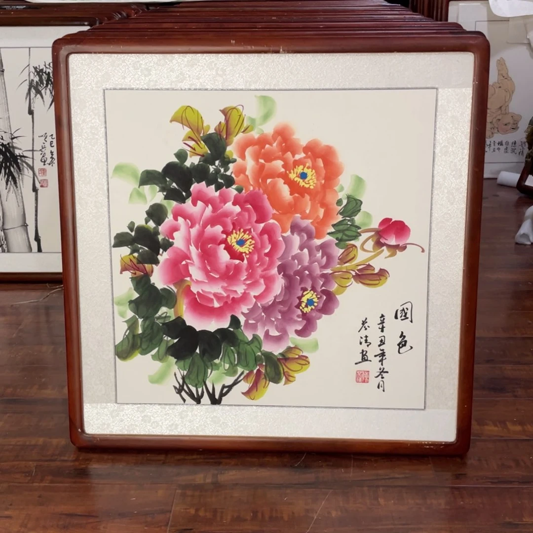 国画带框尺寸63*63厘米