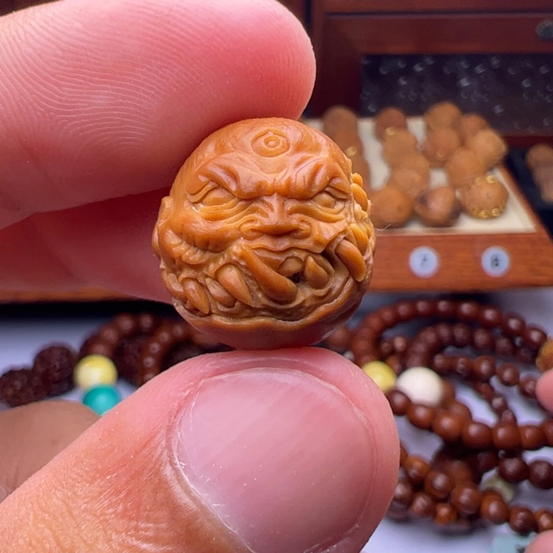 猴头核桃吊坠精修恶僧6