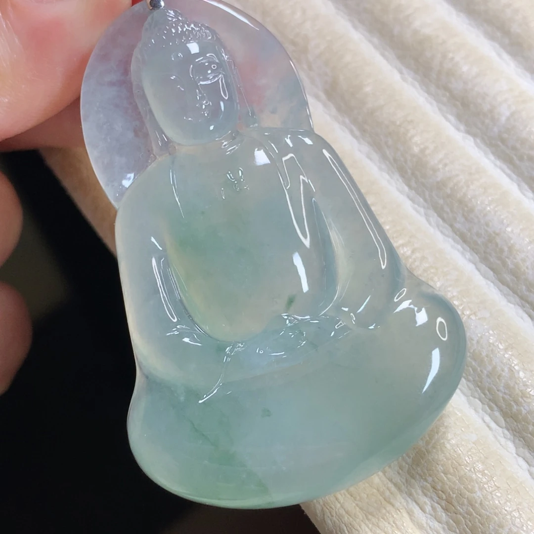 颈饰18K金镶嵌翡翠