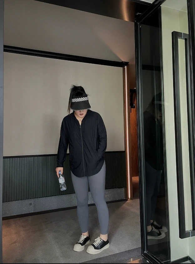 铅笔小鑫大码女装防晒运动开衫