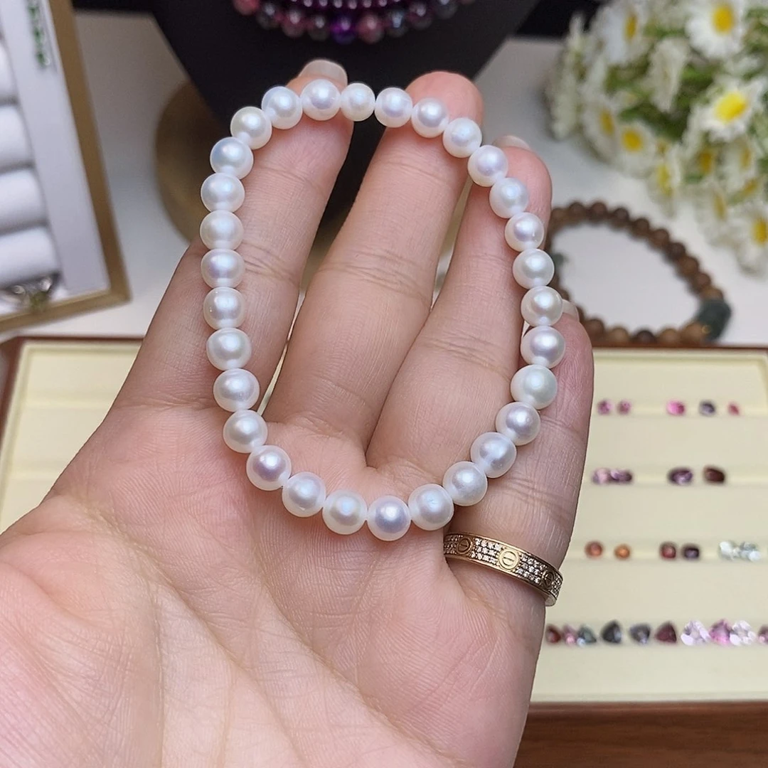 淡水珍珠手绳未镶嵌珍珠手链