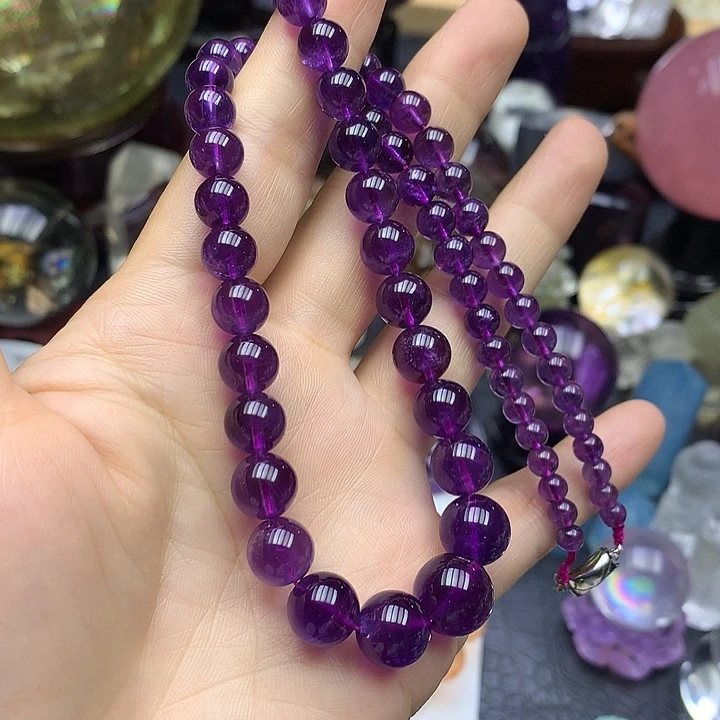 未镶嵌珠宝半成品水晶紫水晶塔链