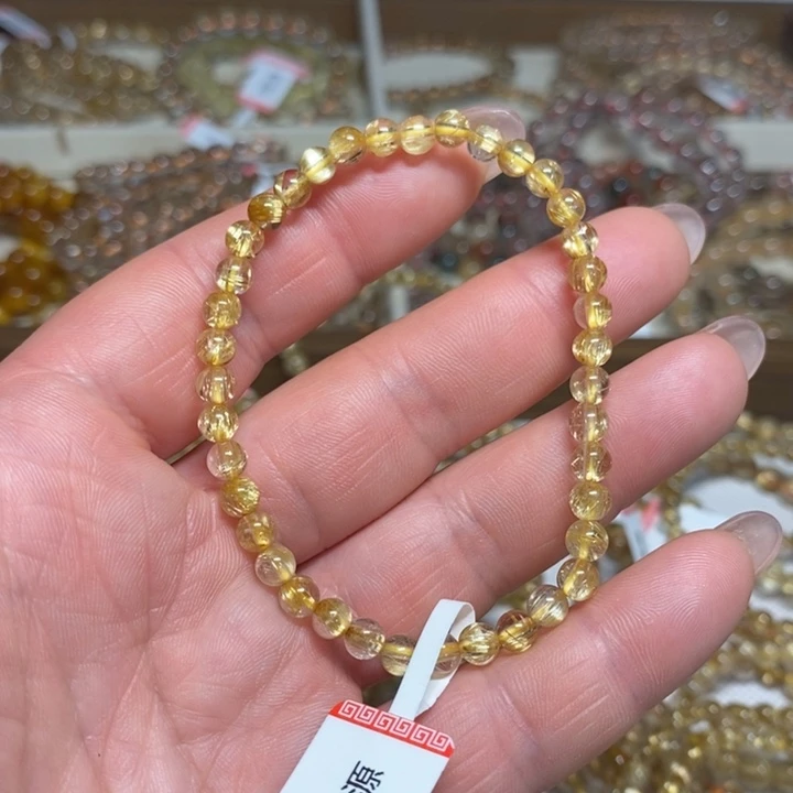 水晶手链未镶嵌天然钛晶手链