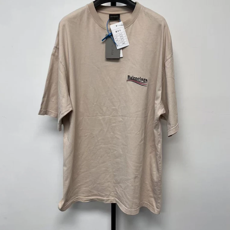 未使用 Balenciaga/巴黎世家 字母Logo印花圆领短袖T恤 01705