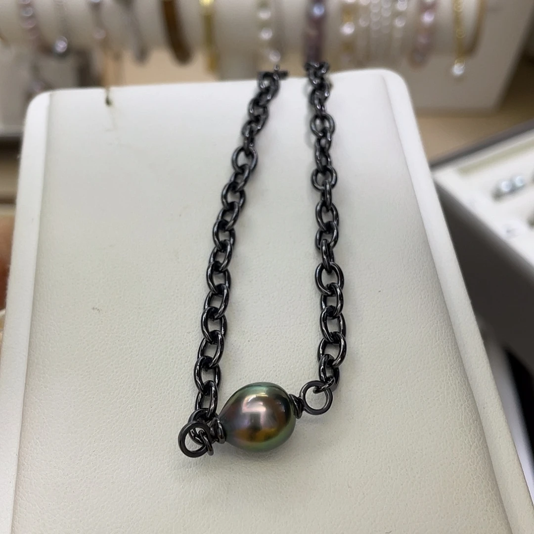 海水珍珠合金手链