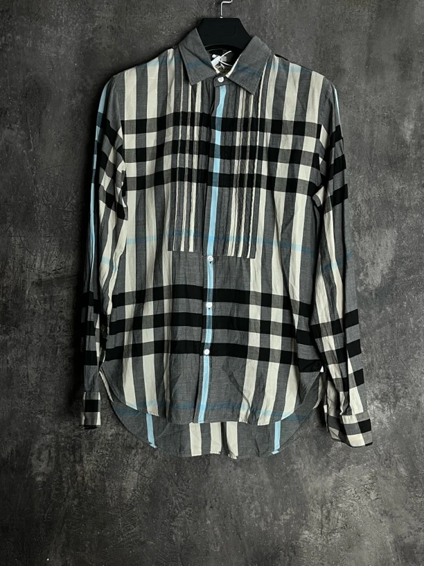 全新未使用 BURBERRY/博柏利 M码*1/浅灰蓝衬衫/02606