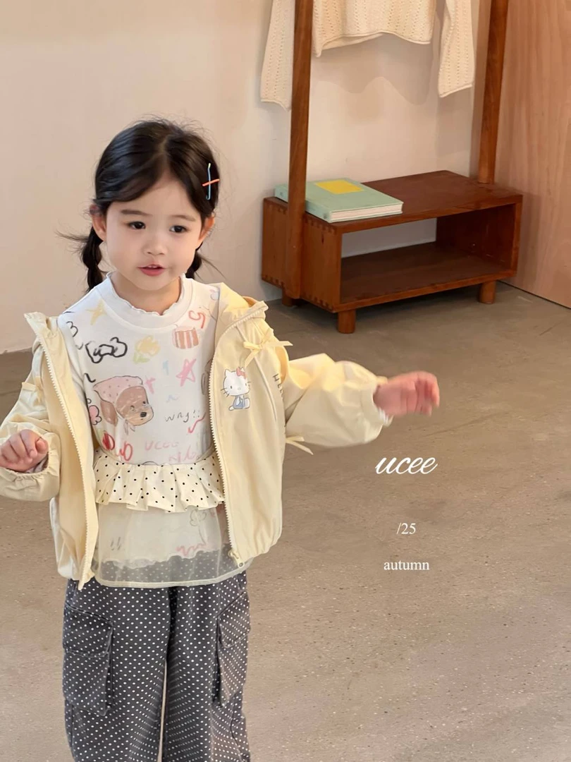 釉兮～2025秋季新款风衣外套拉链女童学生连帽宝宝