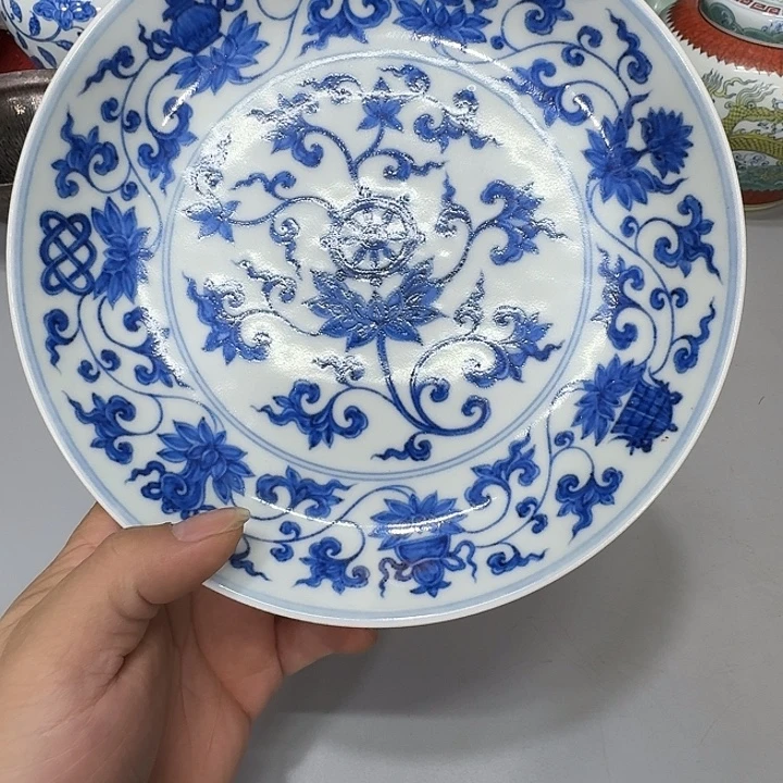 星***城摆件陶瓷纯手工青大盘