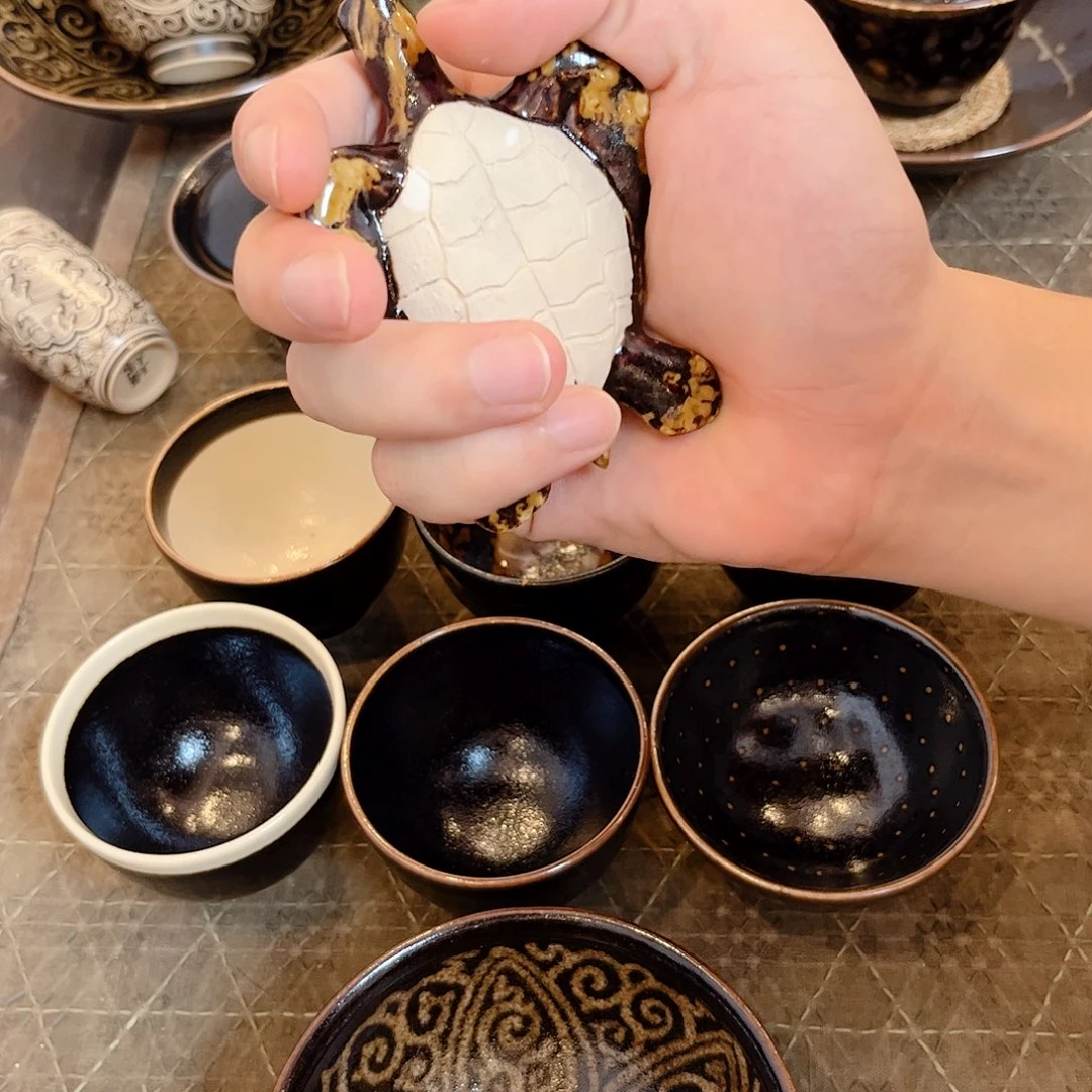 麻***烫吉州窑柴窑戴帽茶宠