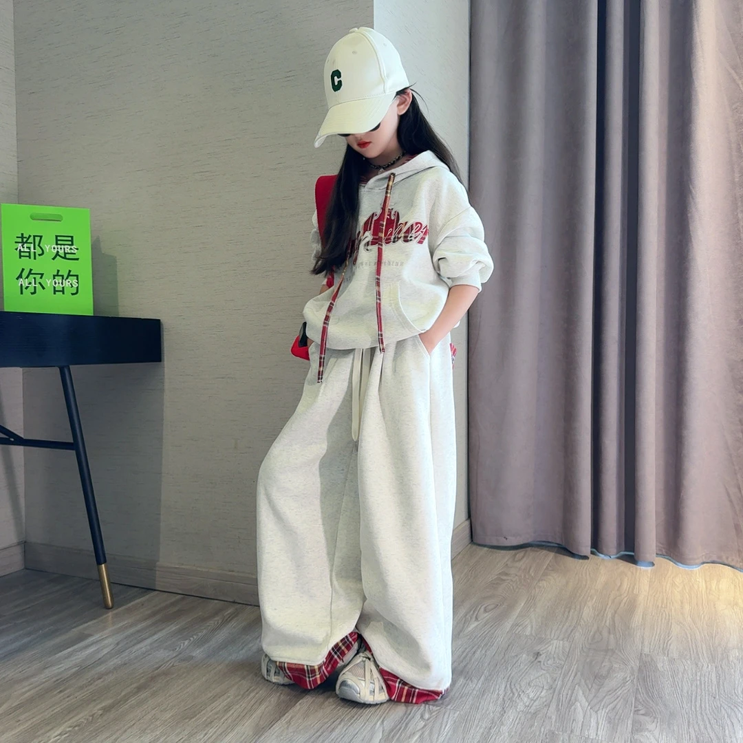 女童秋季套装2025新款儿童秋款洋气时髦卫衣卫裤两件套休闲时尚款