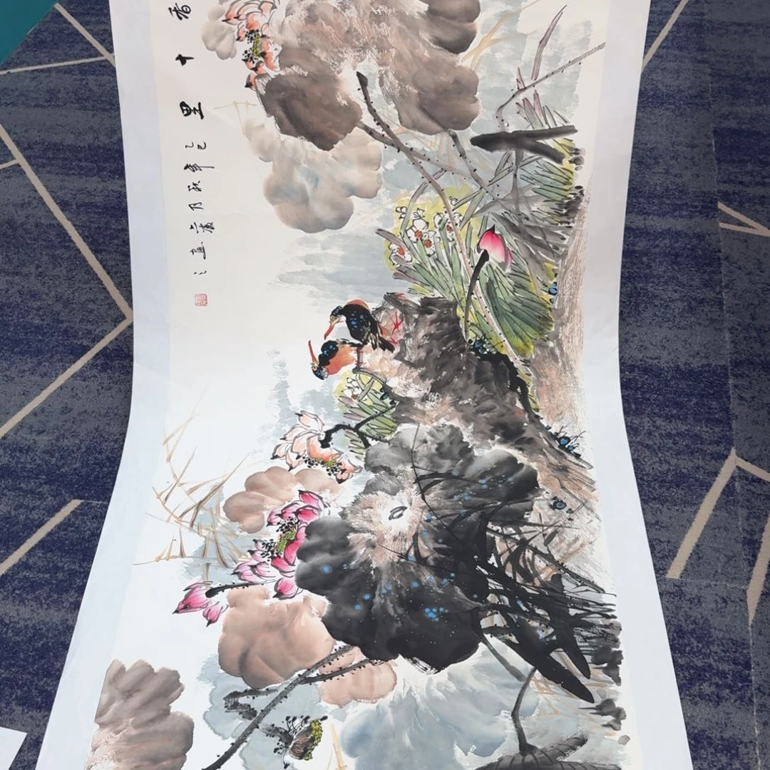 国画国画作品山水花鸟