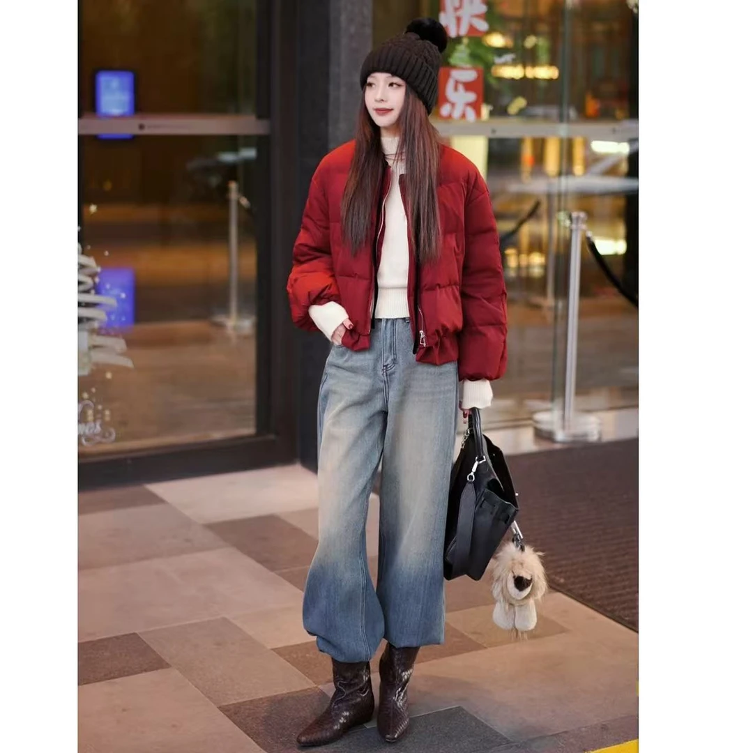 【圣诞胶片】冬季圣诞小香风设计师年货战袍羽绒服外套YR1215