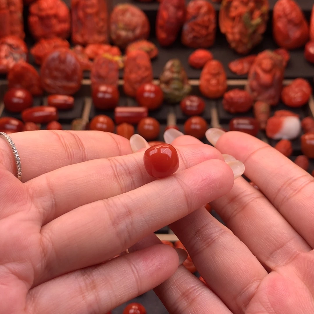 喆***喆南红玛瑙未镶嵌川料原矿老型单珠11.6mm