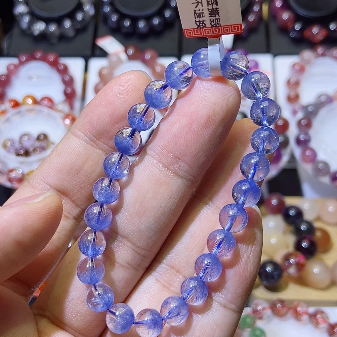 未镶嵌手链水晶蓝线石7.8