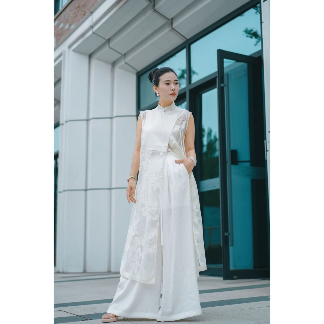 白雪 高品质国风连衣裙复古夏季百搭时尚女装连衣裙