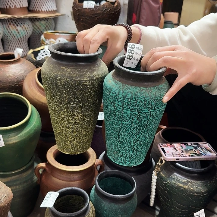 瑕疵黄绿一对886高度20口径10