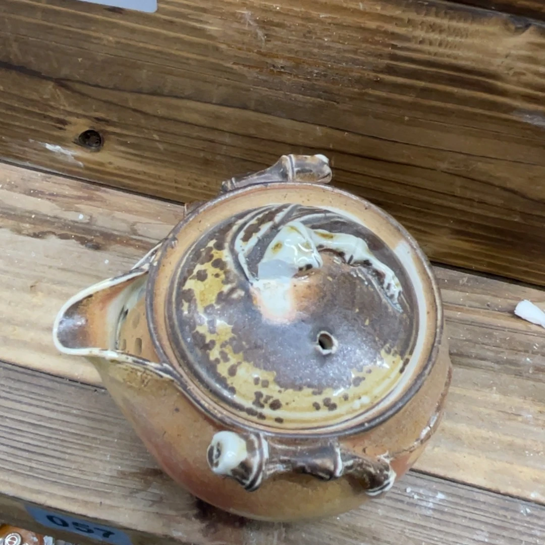茶壶柴烧柴烧茶壶瑕