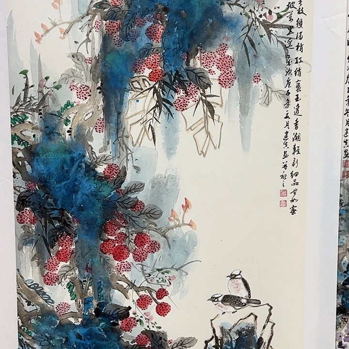 竖款山水作品，惊喜连连