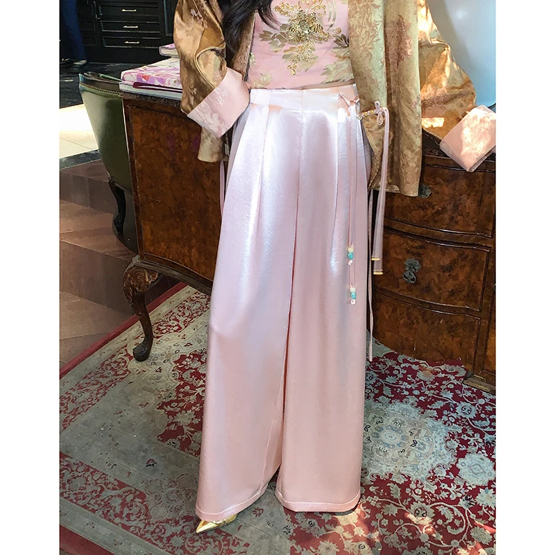 果果家  新中式2025女秋季休闲裤