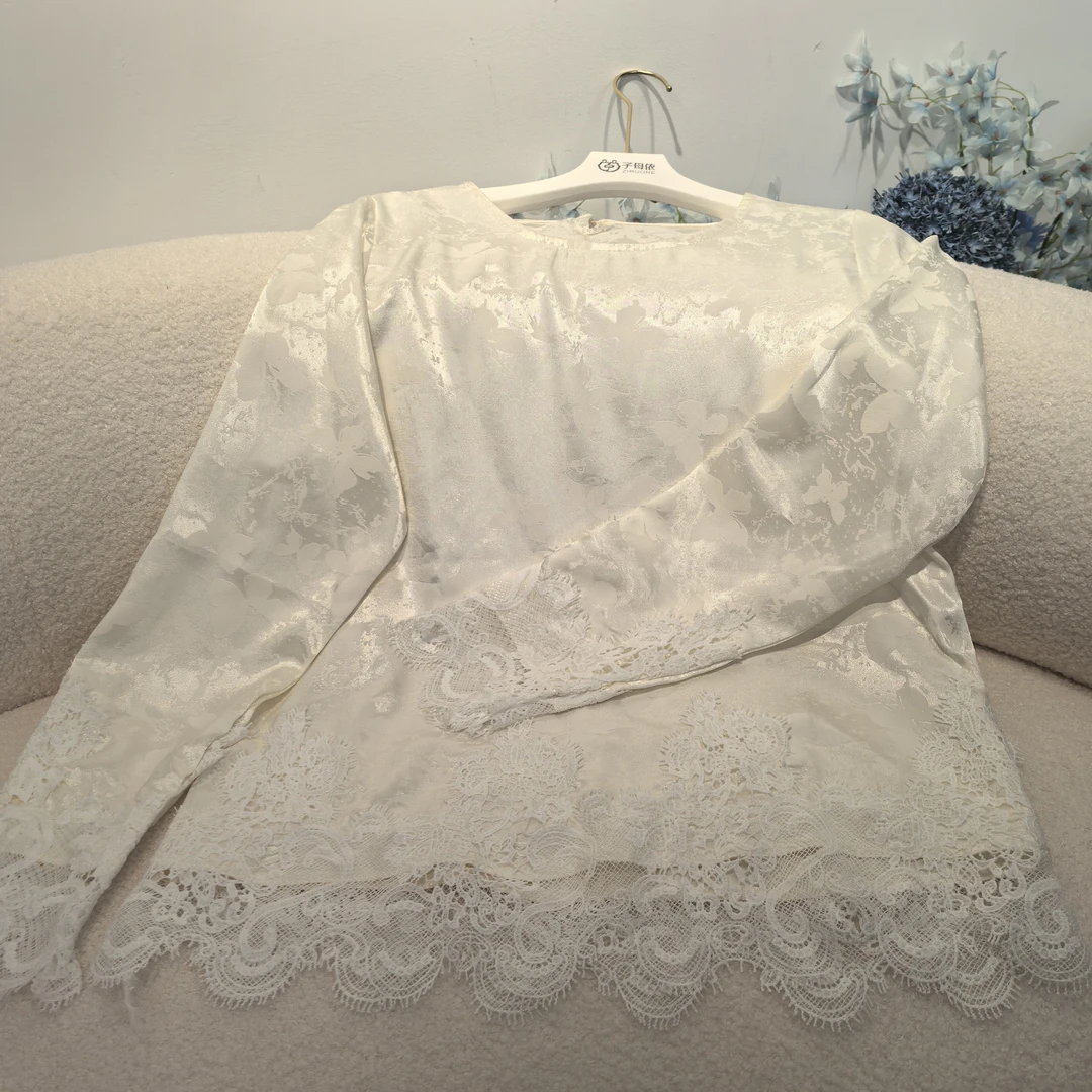 子母依蕾丝休闲上衣打底25129OCF707