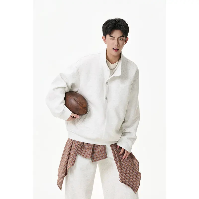 林社长2025秋装新款运动套装立领套装Polo长袖长裤卫衣套装情侣装