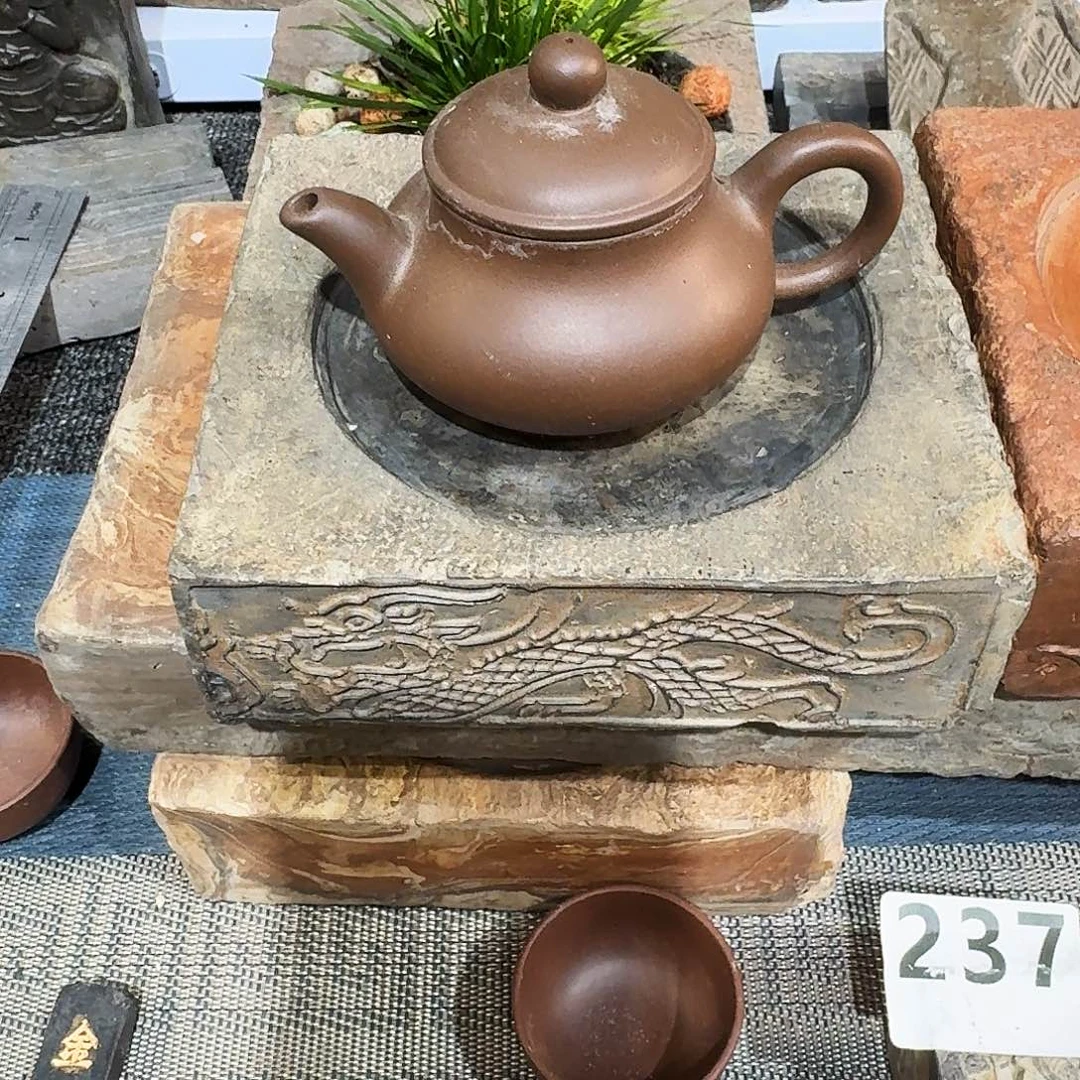 老砖茶台，砚台，画像砖