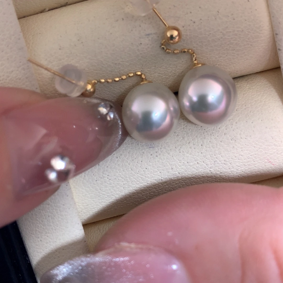 海水珍珠耳饰18K金镶嵌