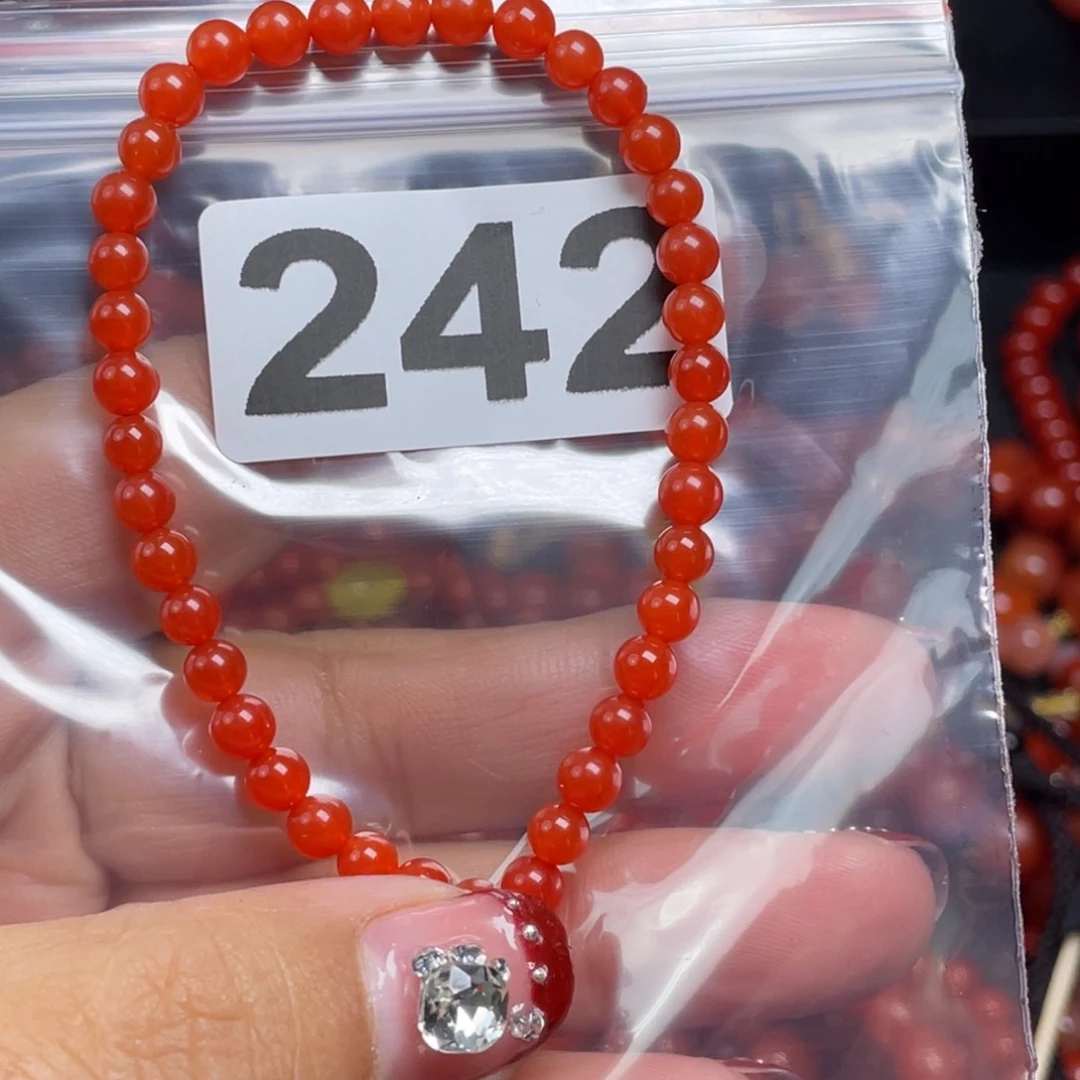 南红玛瑙珠子合金“*”