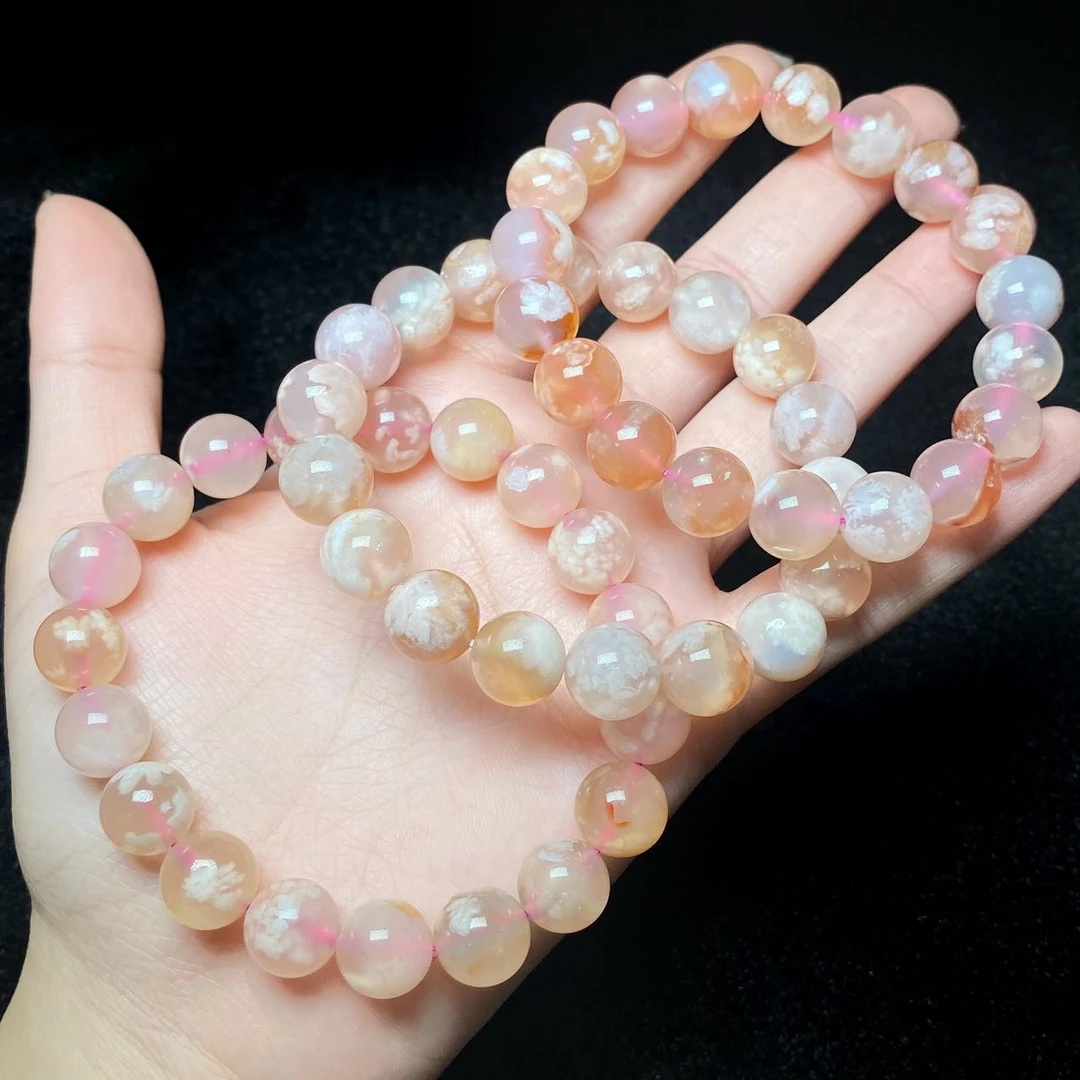 【云上叙】樱花玛瑙单圈手串-多样性发一件-10mm-V18789-K（商城）