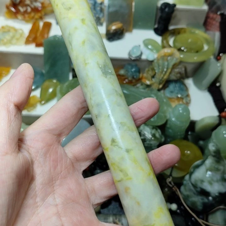 岫玉未镶嵌擀面杖款式