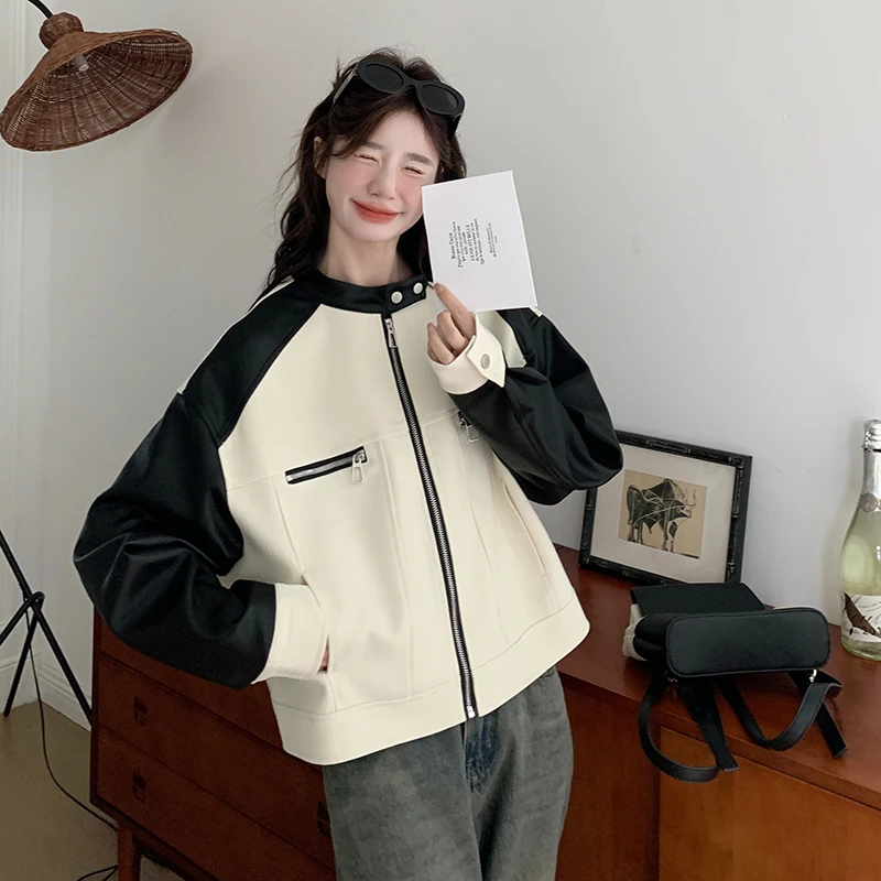 美式复古设计感PU皮衣外套女2025春季新款今年流洋气减龄夹克上衣