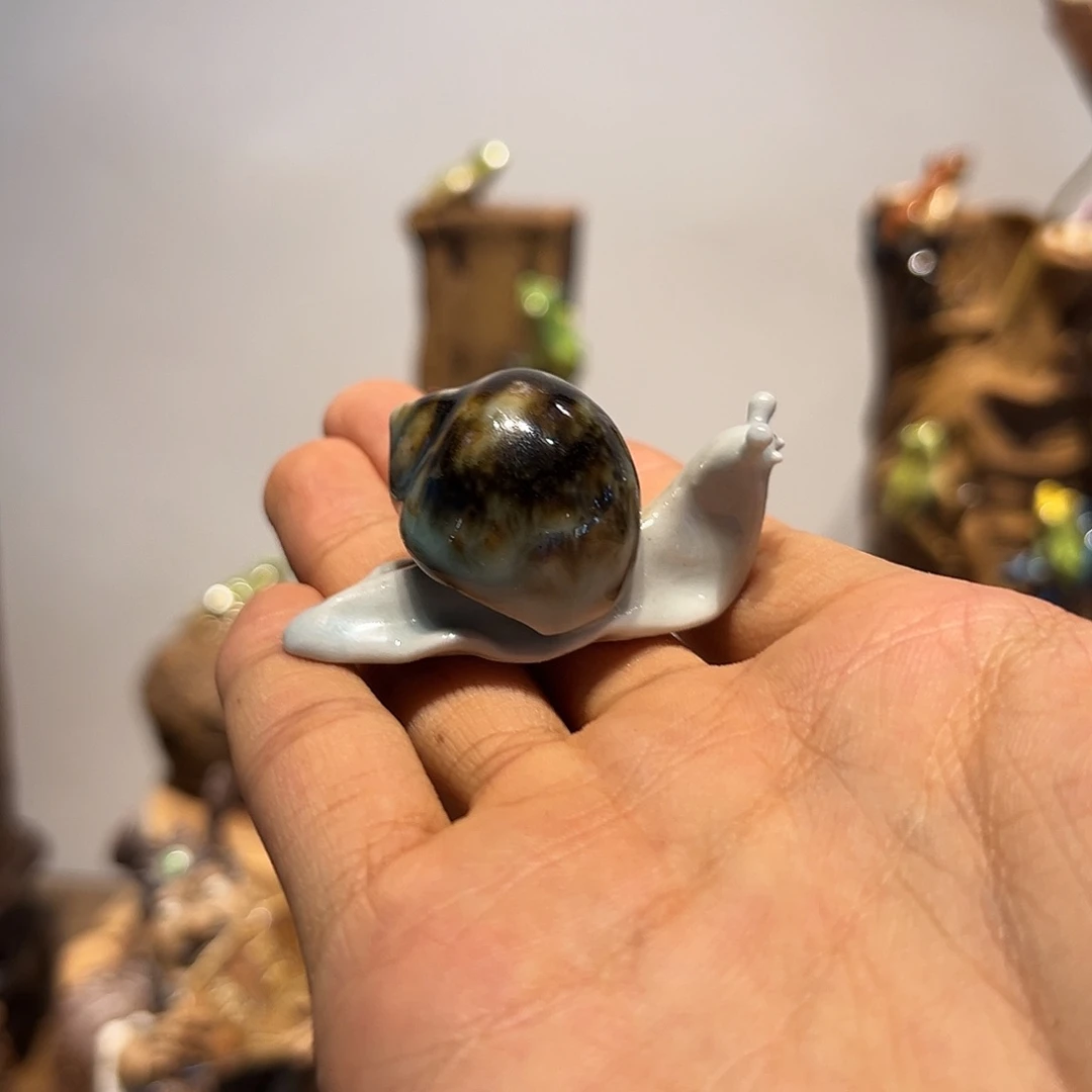 明***我蜗牛陶瓷作品一物一件