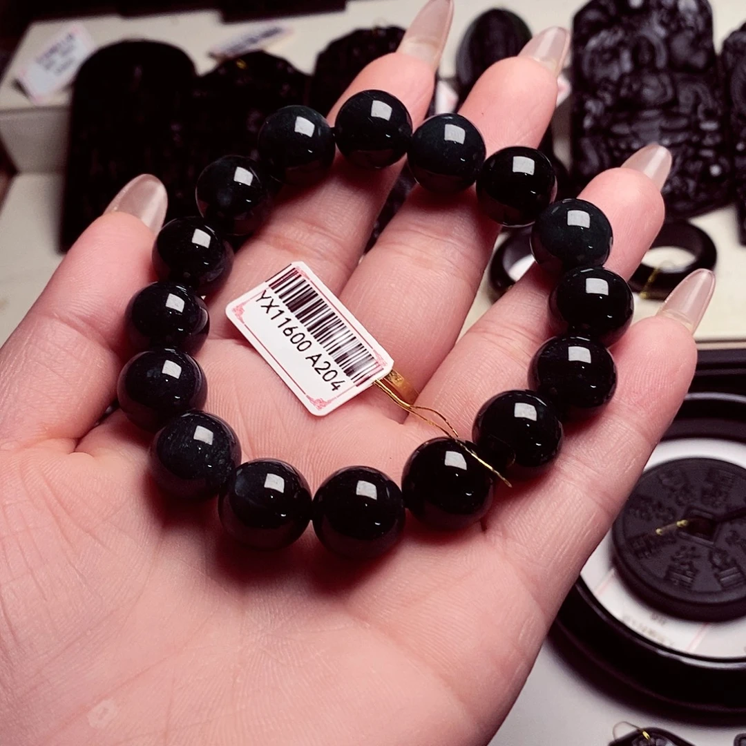 翡翠未镶嵌颈饰天然缅料A货卡12.8手串204