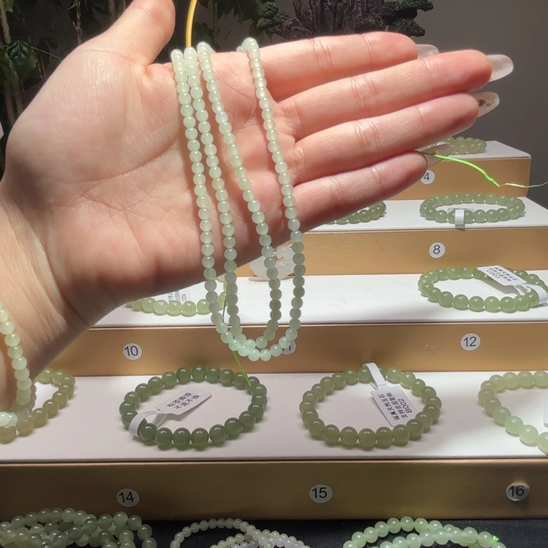 和田玉手串未镶嵌u*