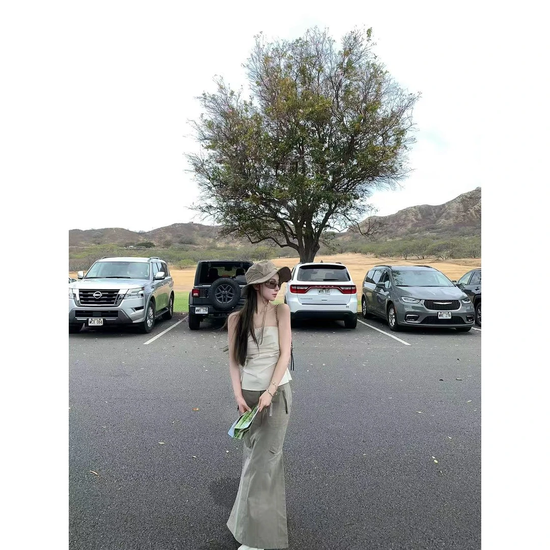徐秋阳   自在节奏   春季新款百搭时尚休闲显瘦显白裙子9801