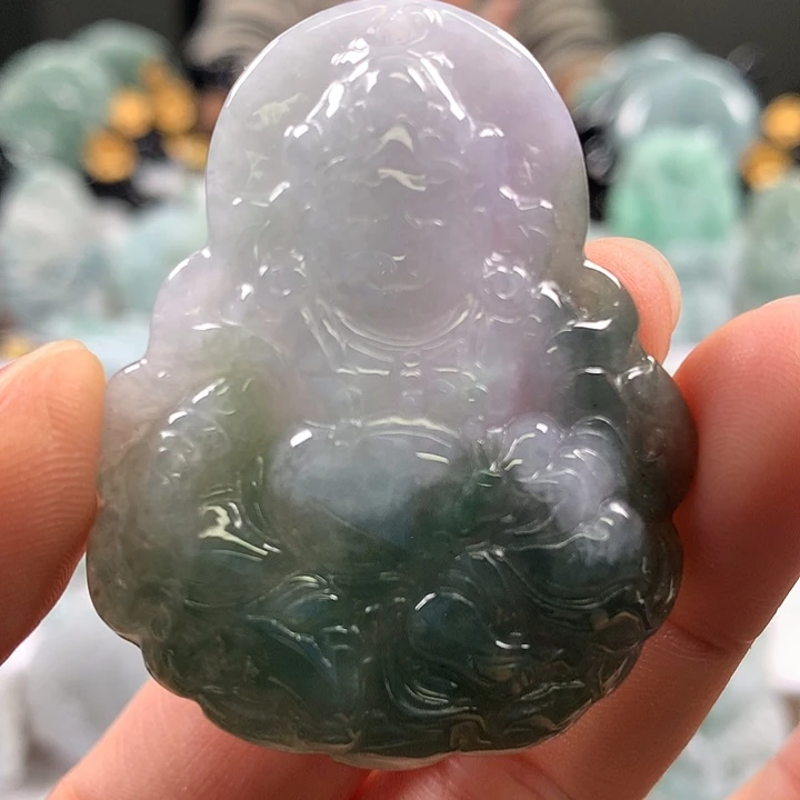 翡翠未镶嵌颈饰黄财神爷福利