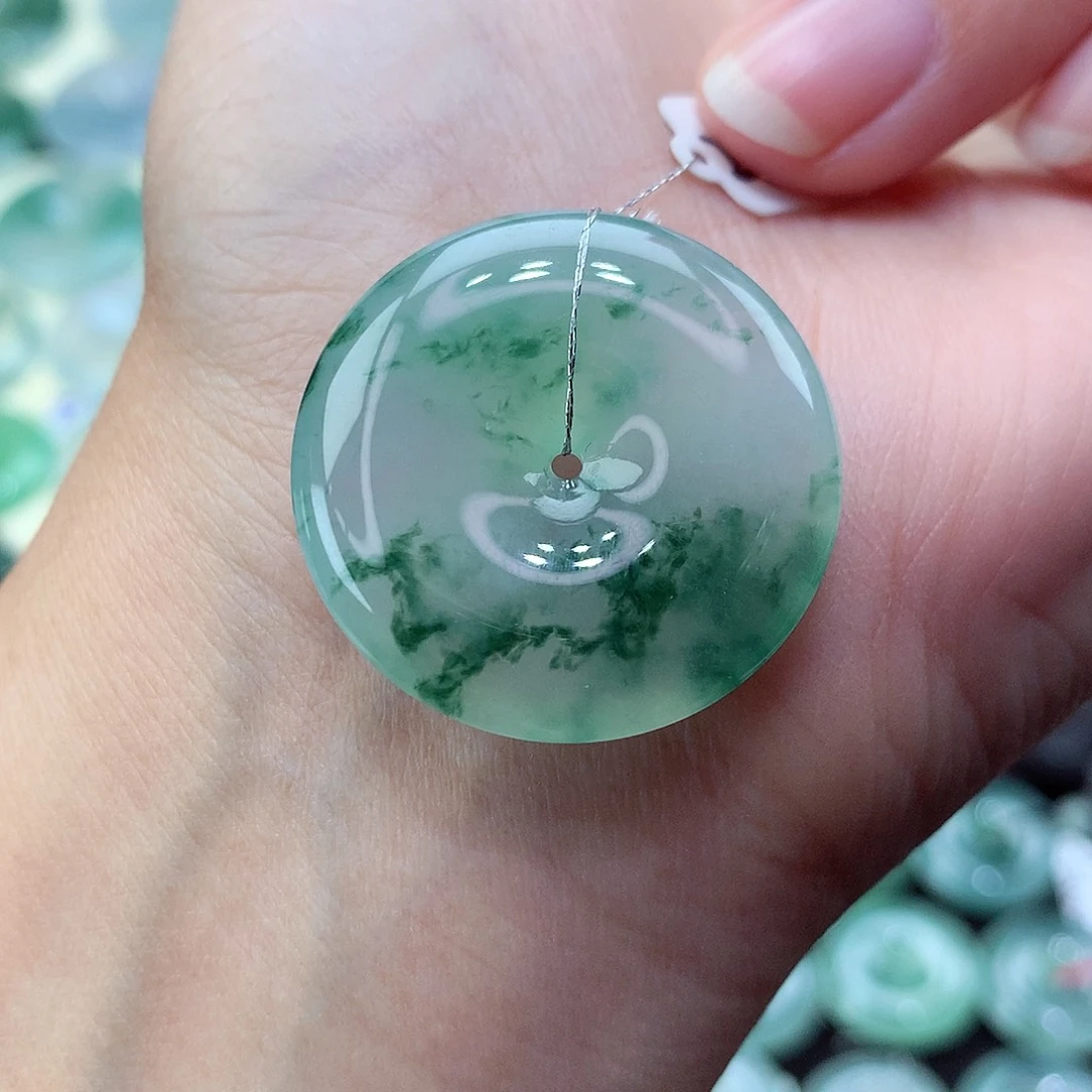 翡翠颈饰未镶嵌6尺寸29.2-6.0