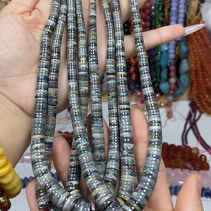 玛瑙/玉髓未镶嵌珠宝半成品玛瑙隔片卡4-10mm塔链一条