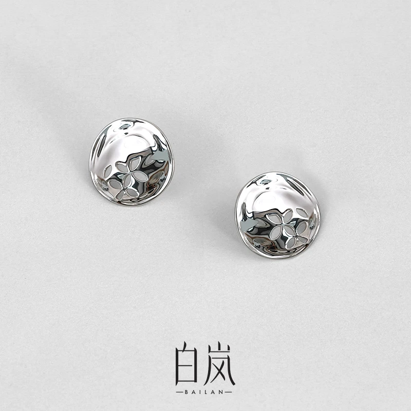 925银耳饰 白岚花影耳钉耳环耳饰女新款设计气质高级首饰ED4660