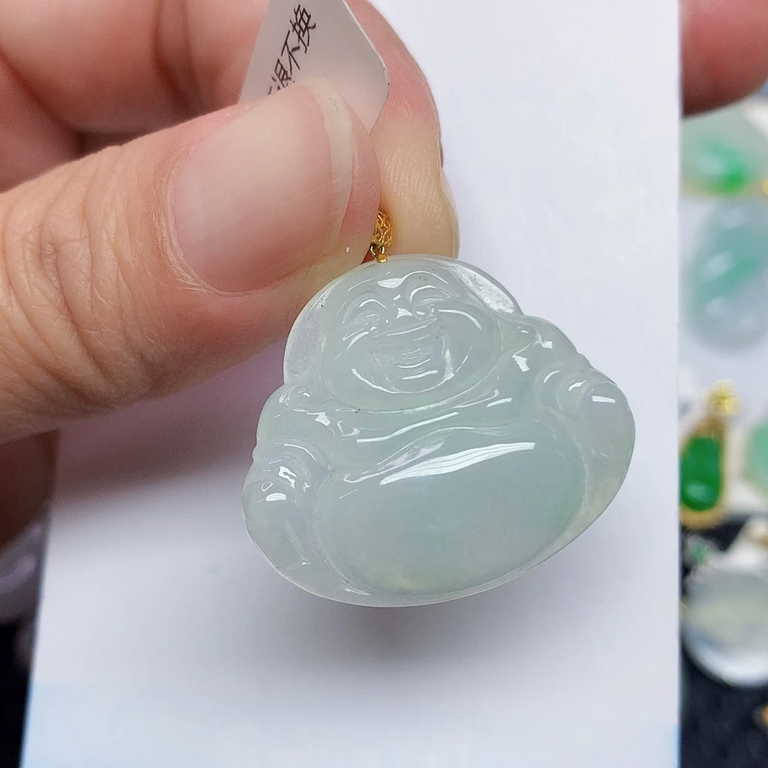 翡翠18K金镶嵌颈饰367788