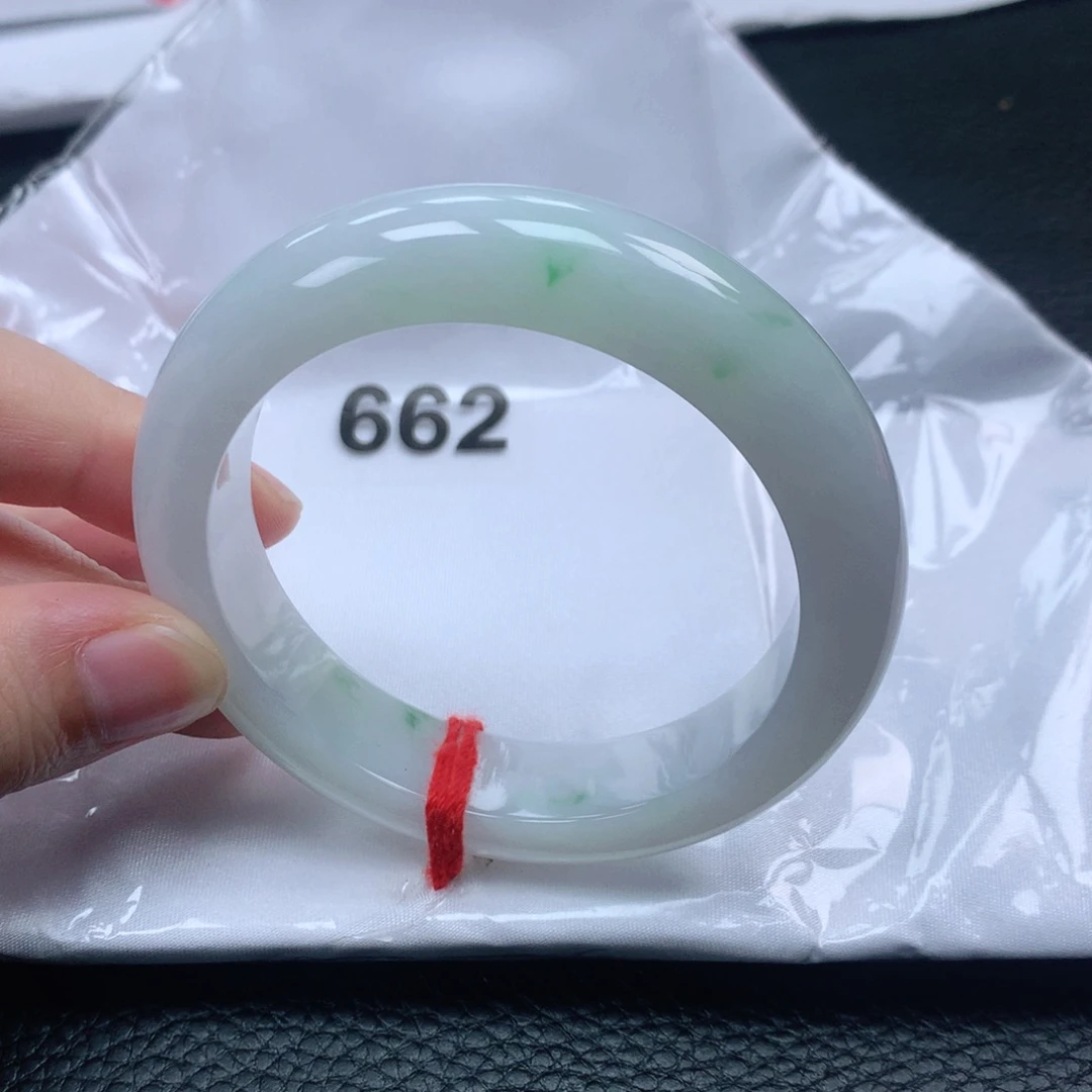 翡翠手镯未镶嵌缅甸天然翡翠手镯54圈口
